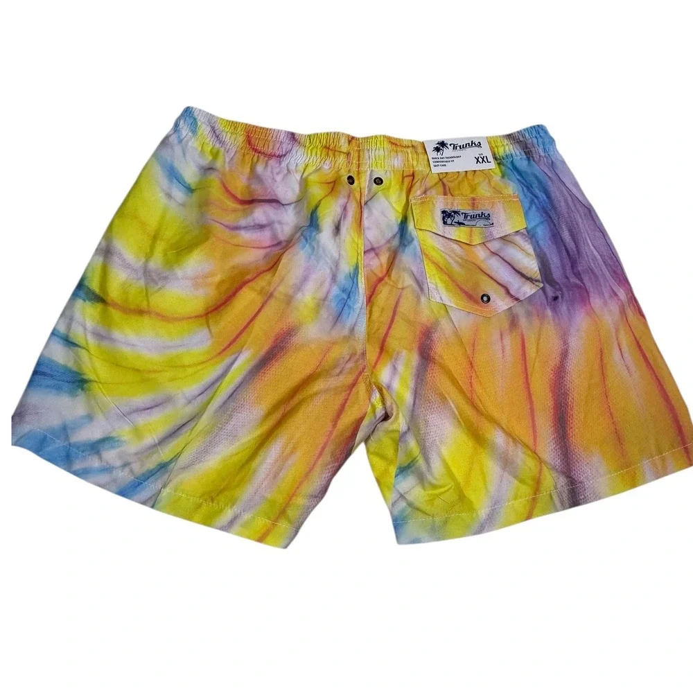 Trunks Surf & Swim Co. Mens Hippie Tie‎ Dye Swim Trunks XXL Quick Dry